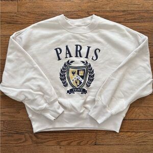 A&F Paris Embroidered Sweatshirt S
